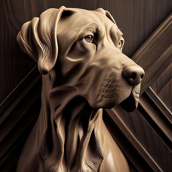 3D model Great Dane dog (STL)